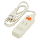 オーム電機 3個口タップ 集中スイッチ付き 1m