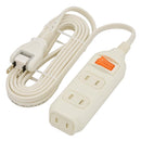 オーム電機 3個口タップ 集中スイッチ付き 3m