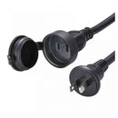 オーム電機 防雨型 フタ付作業用延長コード 5m HS-EW1050F3-K