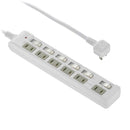 オーム電機 発煙ガード 節電タップ 雷ガード 6個口 2m