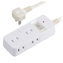 オーム電機 発煙ガードスイッチ付タップ 6個口 1m