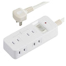 オーム電機 発煙ガードスイッチ付タップ 6個口 3m