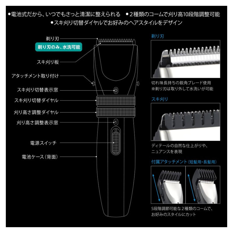 オーム電機　Ｉｂｅｒｉｓ　ＭＥＮ‘Ｓ　電動バリカン