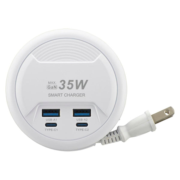 オーム電機 モバイルUSBタップ 35w 45cm