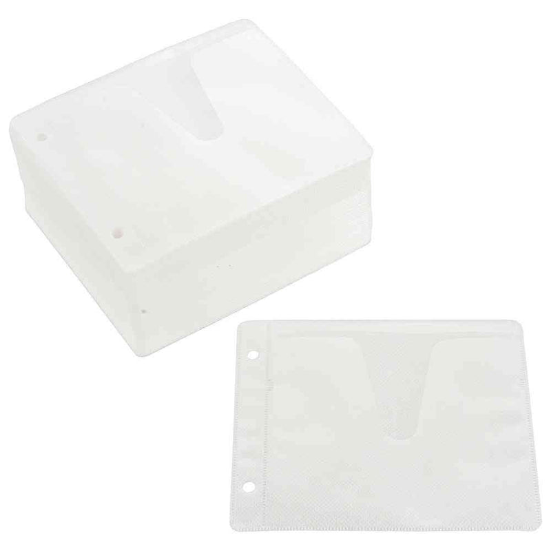 オーム電機 DVD＆CD不織布スリーブ 100枚入り