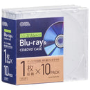 オーム電機 Blu-ray＆CD＆DVDケース 10個パック