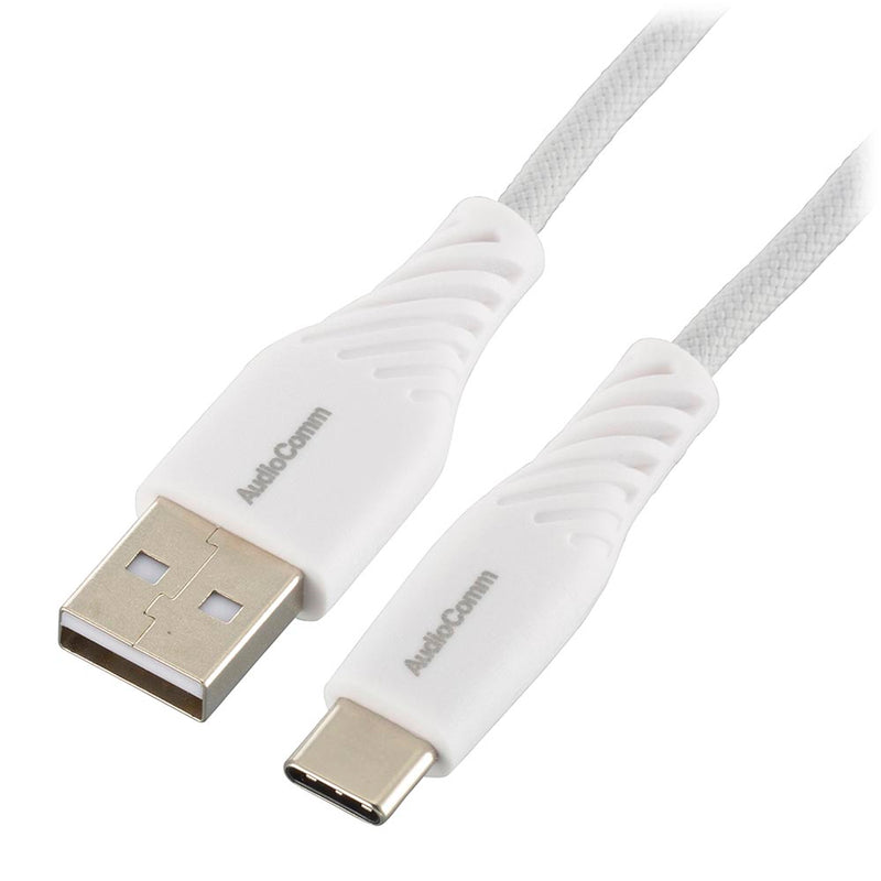 オーム電機 さらさらUSBケーブル A-C 2m
