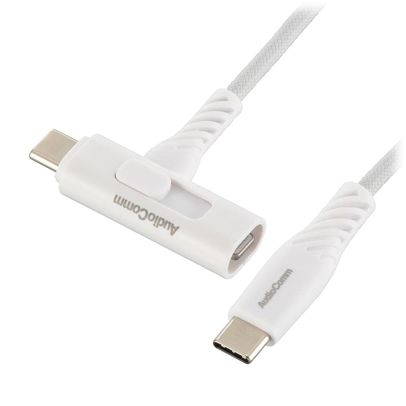 オーム電機 さらさらUSBケーブル T型 2m