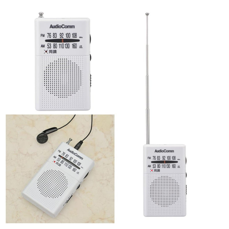 オーム電機 ポケットラジオ AM／FM