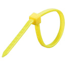 オーム電機 カラータイ 屋内用 100mm 黄 04-3158 50本入