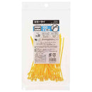 オーム電機 カラータイ 屋内用 100mm 黄 04-3158 50本入