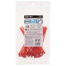 オーム電機 カラータイ 屋内用 100mm 赤 04-3159 50本入