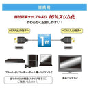 オーム電機 HDMIやわらかケーブル スリムタイプ ハイスピード 1ｍ 1本