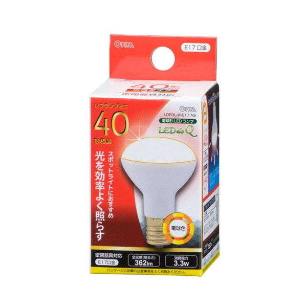 オーム電機 LED電球 ミニレフランプ形 E17 40形相当