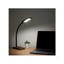 オーム電機 LEDデスクランプ 昼白色ブラウン木目調