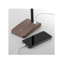 オーム電機 LEDデスクランプ 昼白色ブラウン木目調