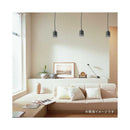 オーム電機 LED付きペンダントライト 電球色 ブラック