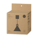 オーム電機 ペンダントライト 傘形セード ブラック