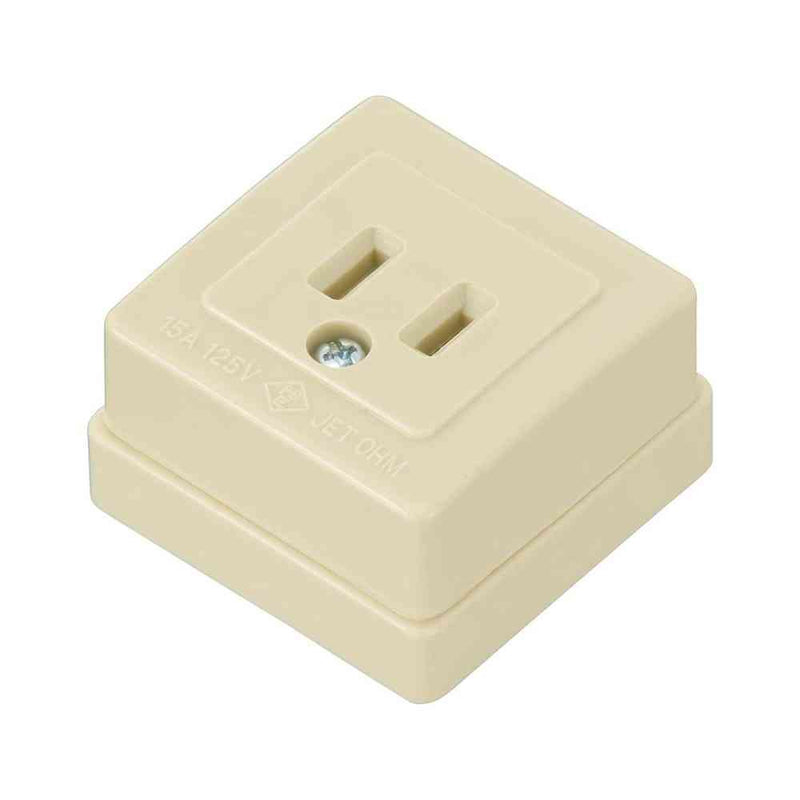 オーム電機 角型1口コンセント