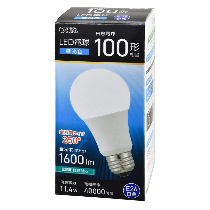 オーム電機 LED電球 E26 100形相当
