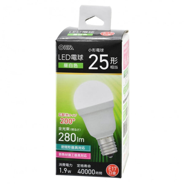 オーム電機 LED電球小形 25形相当