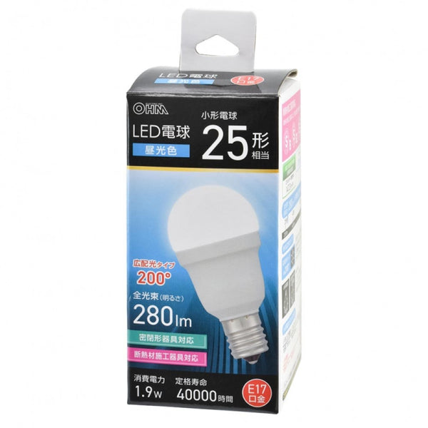 オーム電機 LED電球小形 25形相当