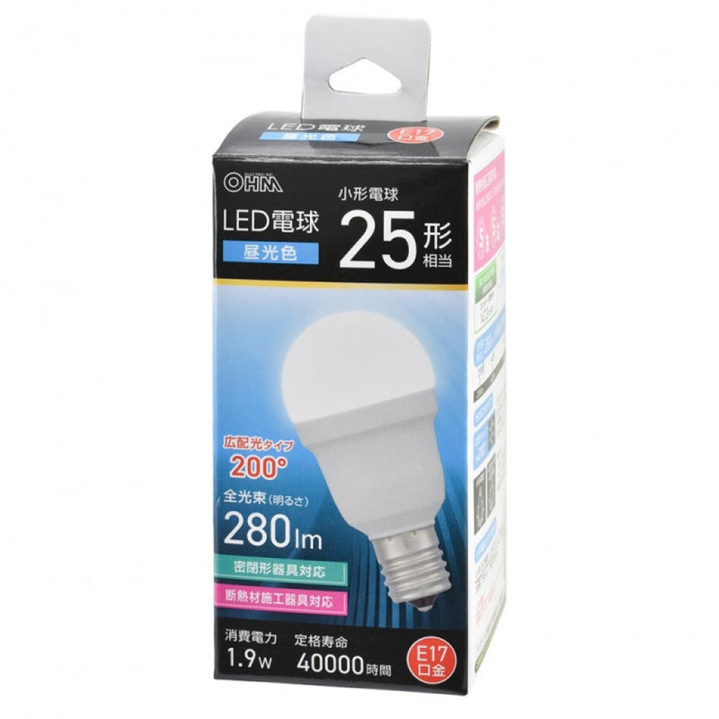 オーム電機 LED電球小形 25形相当