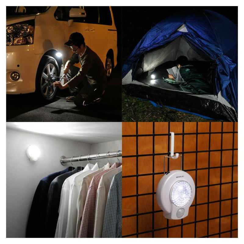 オーム電機 LEDセンサーライト 白色LED