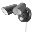 オーム電機 monban防犯センサーライト 2灯コンセント式