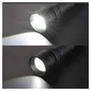 オーム電機 LEDズームライト ラバーグリップ USB充電式 900ルーメン 1個