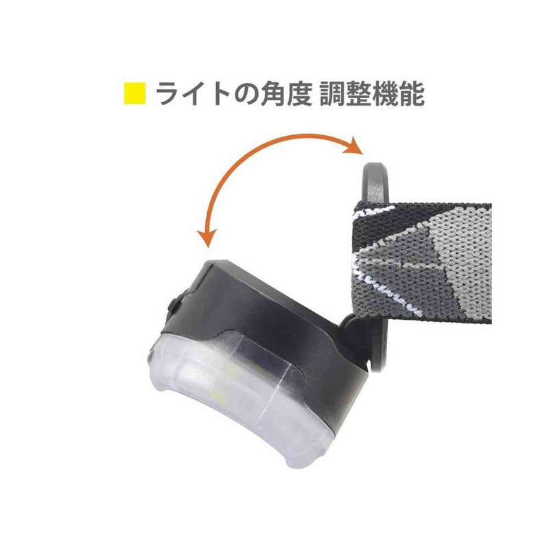 オーム電機 小型充電式ヘッドライト 260ルーメン