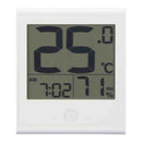 オーム電機 温度が見やすい温湿度計 時計機能付き