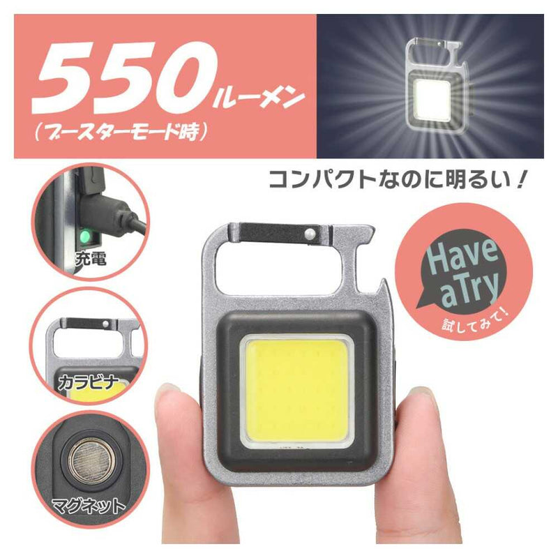 オーム電機 コンパクトCOBライト 充電式 550ルーメン