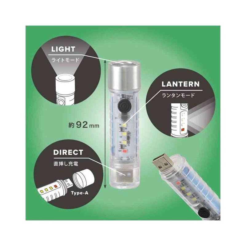 オーム電機 LEDスケルトンライト充電式 3個入り