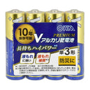 オーム電機 Vアルカリ乾電池 プレミアム単3形 LR6VPS4P 4本入