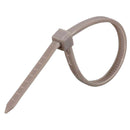 オーム電機 ガーデンカラータイ 耐候性 100mm 茶 09-1273 50本入