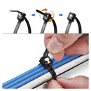 オーム電機 ハンドカットタイ 耐候性 280mm 黒 09-1281 20本入