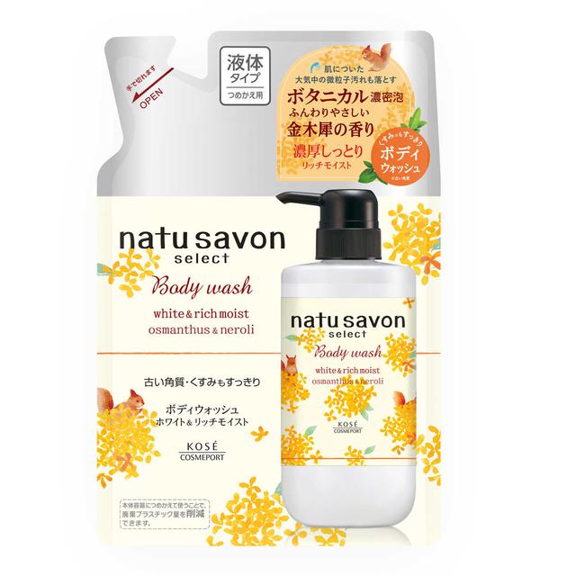 Softimo Natusabon Select White Body Wash Rich Moist Osmanthus Scent Refill 360ml