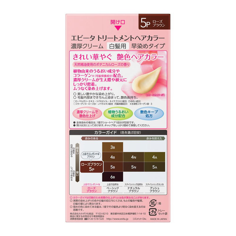 Kanebo Evita treatment hair color 5P