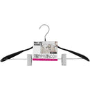 シンコハンガー すべらないハンガー ジャケットハンガー42 クリップ付 PVC ブラック