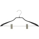 シンコハンガー すべらないハンガー ジャケットハンガー42 クリップ付 PVC ブラック