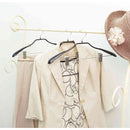 シンコハンガー すべらないハンガー ジャケットハンガー42 クリップ付 PVC ブラック