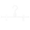 シンコハンガー モノクローゼット スカートハンガー ホワイト 2本組