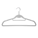 シンコハンガー モノクローゼット シャツハンガーフロッキー グレー 6本組