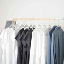 シンコハンガー モノクローゼット シャツハンガーフロッキー グレー 6本組