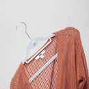 シンコハンガー モノクローゼット シャツハンガーフロッキー グレー 6本組