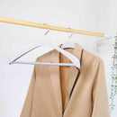 シンコハンガー モノクローゼット スーツハンガースリムストップ グレー 2本組