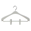 シンコハンガー モノクローゼット スーツハンガースリムクリップ グレー 2本組