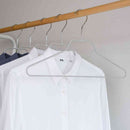 シンコハンガー モノクローゼット ネックシャツハンガーノンスリップ グレー 5本組