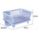 Sanko Plastic Dish Drainer Basket Flow No.2 Horizontal Type 1 Piece